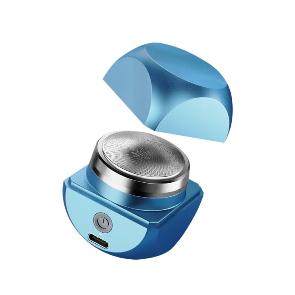 Blue Electric Shaver For Men Waterproof Multiblade Razor With Typec Fast Charging Vibrant
