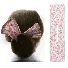 Hair Styling Tool White Floral Hair Bun Maker for Medium Long Hair Quick Gentle Grip Foldable