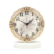 Antique Mantel Clock with Silent Non‑Ticking Mechanism, Vintage Rhinestone Decor, Battery Operated