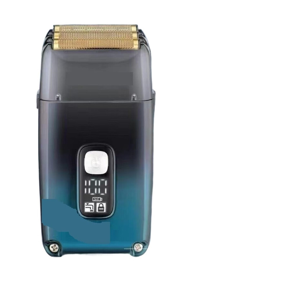 Blue Electric Shaver Gradient Waterproof Typec Fast Charging Floating Blade For Men