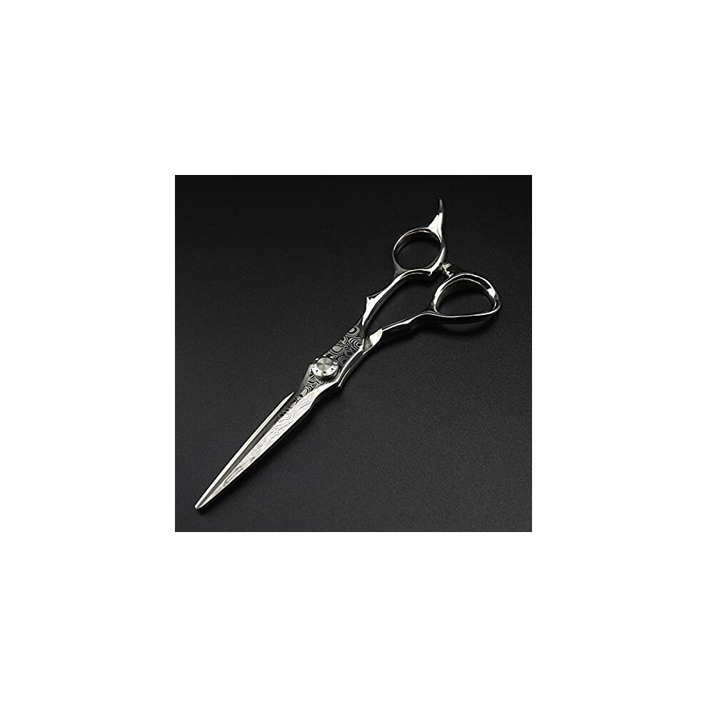 Hair Cutting Scissors 6 Inch Damascus Steel Barber Shears with Precision Sharp Blades