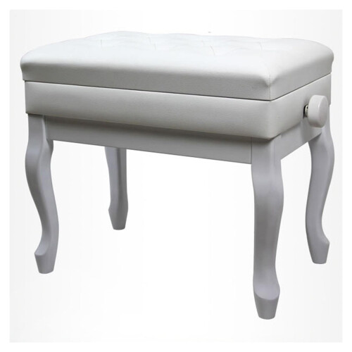 Adjustable Piano Bench with Storage, Solid Wood Frame, Thick Cushioned Seat,  Load Capacity, Brown