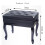 Adjustable Piano Bench with Storage, Solid Wood Frame, Thick Cushioned Seat,  Load Capacity, Brown 2