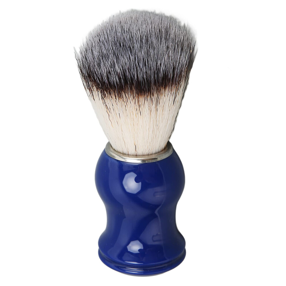 Blue Men's Shaving Brush With Soft Dense Bristles And Ergonomic Handle For Comfortable Beard Shave