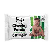 The Cheeky Panda Bamboo Biodegradable Baby Wipes | 99% Purified Water, Suitable for Sensitive Skin | Dermatologically Tested