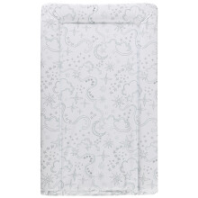 Babycurls Baby Changing Mat with Foam Raised Soft Edges for Babies from Birth Upwards Wipe Clean and Waterproof Nappy Change Pad 76 x 45cm (Stars & S