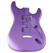 Purple Unfinished Electric Guitar Body Gloss Finish PreDrilled Tremolo Easy DIY Assembly