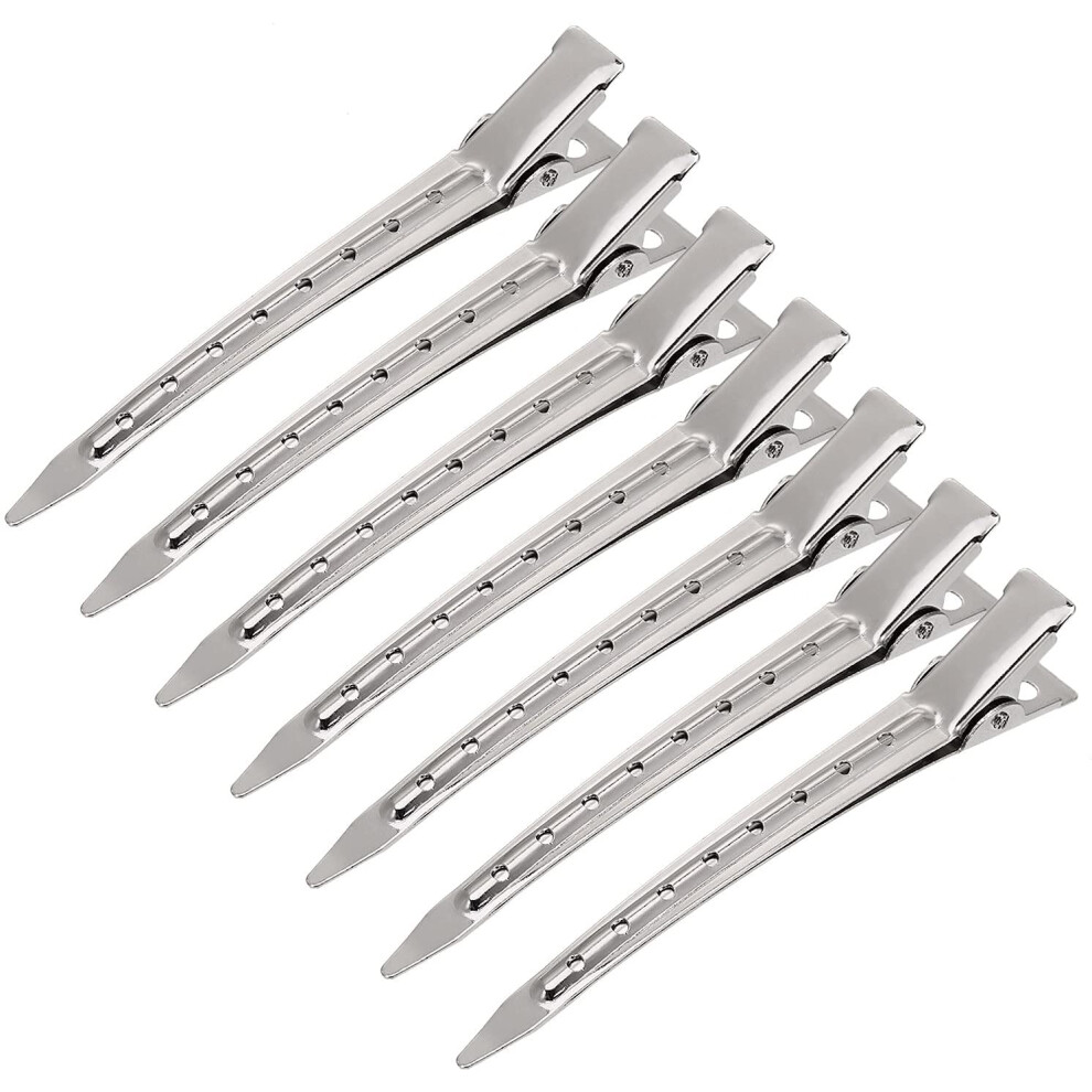Unisex Hair Sectioning Clips 24 Pack, Durable Metal Duckbill Clips For Salon Styling And Curling