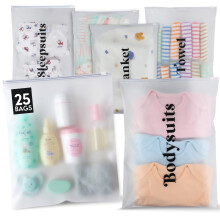 RasGo Baby Hospital Maternity Organiser Bags Pack of 25 | Hospital Bag Essentials for Mum and Baby | Maternity Bag Organiser Pouches for Labour Essen