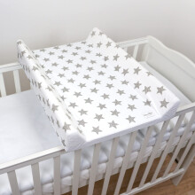 Baby Hard Base Changing Mat/Top Changer 70x50 cm fits 120x60 cm Cot Unisex Wedge Anti Roll Nappy Newborn Baby Waterproof Changing Mat with Raised Edg