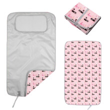 HAMUR HOME Premium Foldable Changing Mat Waterproof 40 x 70cm Reusable Baby Changing Mat Travel, Toddler Diaper Changing Mats, Machine Washable (Swan