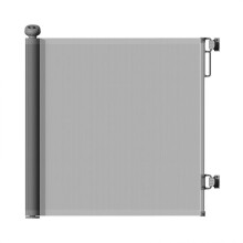 Plurimo Retractable Stair Gate for Baby & Dog Gate | Extends up to 140cm Wide & 86.5cm Tall | Extra Wide Mesh | One Handed Operation with Safety Lock