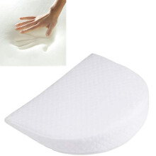 Soodie&Zuzu's Bassinet Round Wedge Pillow, Memory Foam Anti Reflux & Colic Cushion with Cotton Cover - 31 29 7.5 CM For Pram, Crib & Cot