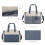 Lmbabter Diaper Bag Nappy Bag, blue / beige, One Size 4