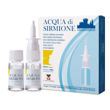 ACQUA DI SIRMIONE, Ideal for Closed Nose 6 vials of 15 ml. Can be used with Nasal Spray or in Aerosol Therapy. 100% Natural Product, Suitable for Adu