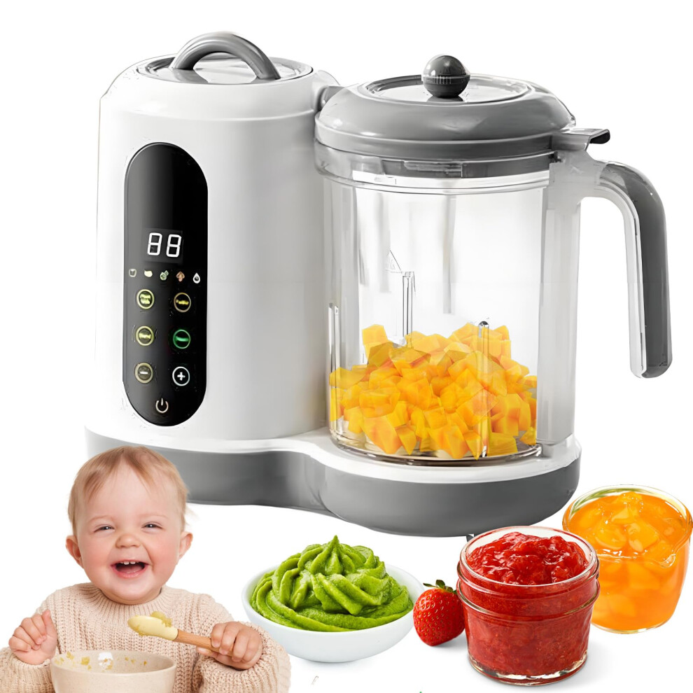 Baby Food Maker Processer,Multifunctional Food Processor And Steamer,Puree Blender Touch Screen Operation Preset Modes For Easy Cooking 4 In 1 Automa Kamanan