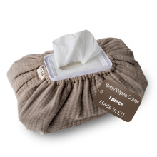 Baby Wipes Cover – Universal Size, One Size Fits All Wipes Packages | Muslin Cotton Tissue Cover for Nursery, Diaper Bag & Changing Table, Station |