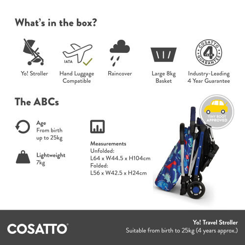 Cosatto COSATTO Yo Travel Stroller - Lightweight Compact F 1