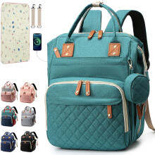 SHITIESHOU Diaper Bag Backpack Baby Bag, Baby Girl Boy Diaper Bag for Dad Mom with Pad, 16 Pockets, Pacifier Case, Large Diaper Bags Unisex for Trave