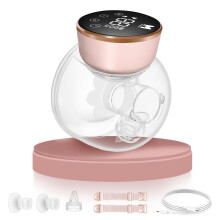 MOMAINI Wearable Breast Pump, Hands-Free Ultra Quiet Electric Breast Pump with 3 Modes & 9 Suction Levels, Leak-Proof Design, 19/21/24MM Flanges, Por