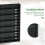 Six Shelf Display Cabinet, with Glass Doors - Black 4