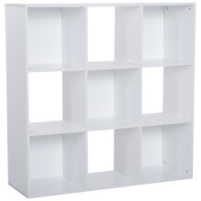 3-tier 9 Cubes Storage Unit Particle Board Cupboard Bookcase Organiser Home Office Shelves, White
