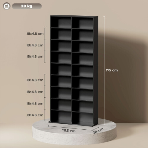 640 CD Storage Tower - Black 2