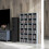 CD Storage Unit with Adjustable Shelves, 89 x 130.5 cm, Cement Grey 7