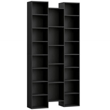 21-Compartment Bookshelf - Black