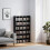 CD Storage Unit with Adjustable Shelves, 89 x 130.5 cm, Black 7