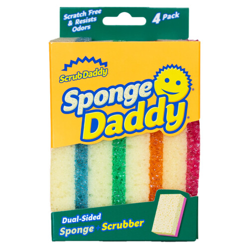 Scrub Daddy Sponge Daddy, Dual Sided Sponge Scrubber, Dish Sponges for