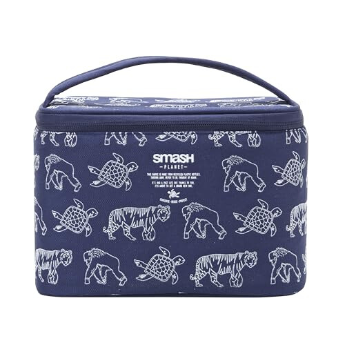 Smash Smash RPET Cube Insulated Lunch Bag/Box, Navy, Cube Bag 1