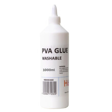 Hawksbill Washable PVA Glue 1L– Non-Toxic Glue for Arts Crafts &