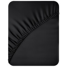 ACRALI HOME King Fitted Sheet - Black Bottom Sheet for King Bed with 4