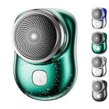 Portable Electric Shaver for Men, USB Rechargeable Mini Travel Razor, IPX7 Waterproof, Green