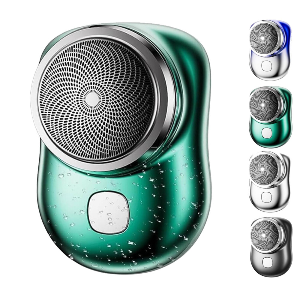 Green Portable Electric Shaver For Men, Usb Rechargeable Mini Travel Razor, Ipx7 Waterproof,