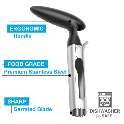 Asdirne Apple Corer, Apple Corer Remover with ABS Handle and Serrated 2