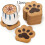 DEKAXID12Pack σουβέρ από φελλό Cat Paw, απορροφητικά επαναχρησιμοποιήσιμα ξύλινα πατάκια 1