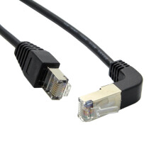 Câble de brassage Ethernet Cat5e coudé à 90 vers droit, 50 cm (8P8C STP)