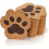 DEKAXID12Pack σουβέρ από φελλό Cat Paw, απορροφητικά επαναχρησιμοποιήσιμα ξύλινα πατάκια 5