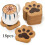 DEKAXID12Pack σουβέρ από φελλό Cat Paw, απορροφητικά επαναχρησιμοποιήσιμα ξύλινα πατάκια 2