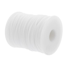 Håndværkssnore Hult gummireb Smykkefremstillingsmateriale Materialer Hvid PVC
