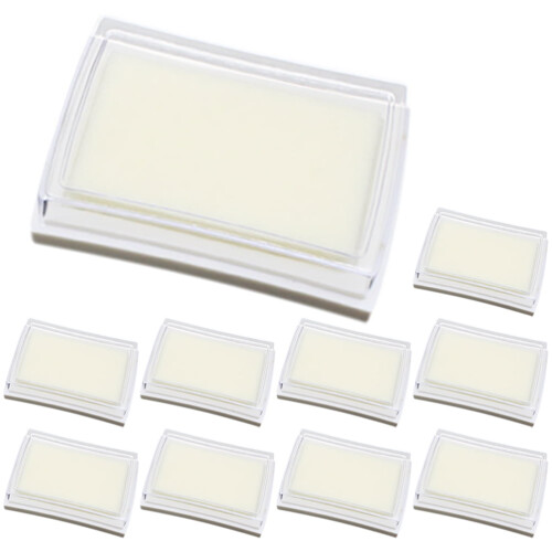 Mizh10pcs Πλενόμενα μαξιλαράκια μελανιού δακτυλικών αποτυπωμάτων γραφείου, κενά