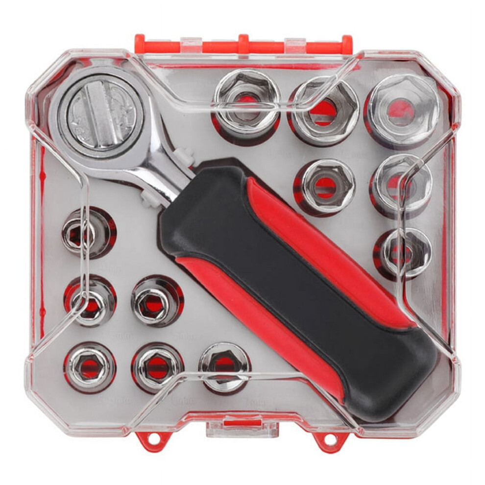 13Pcs Sleeve Combination Set Small Flying Sleeve Head Sleeve Ratchet Wrench Sleeve Auto Repair Tool Set 9173940191693