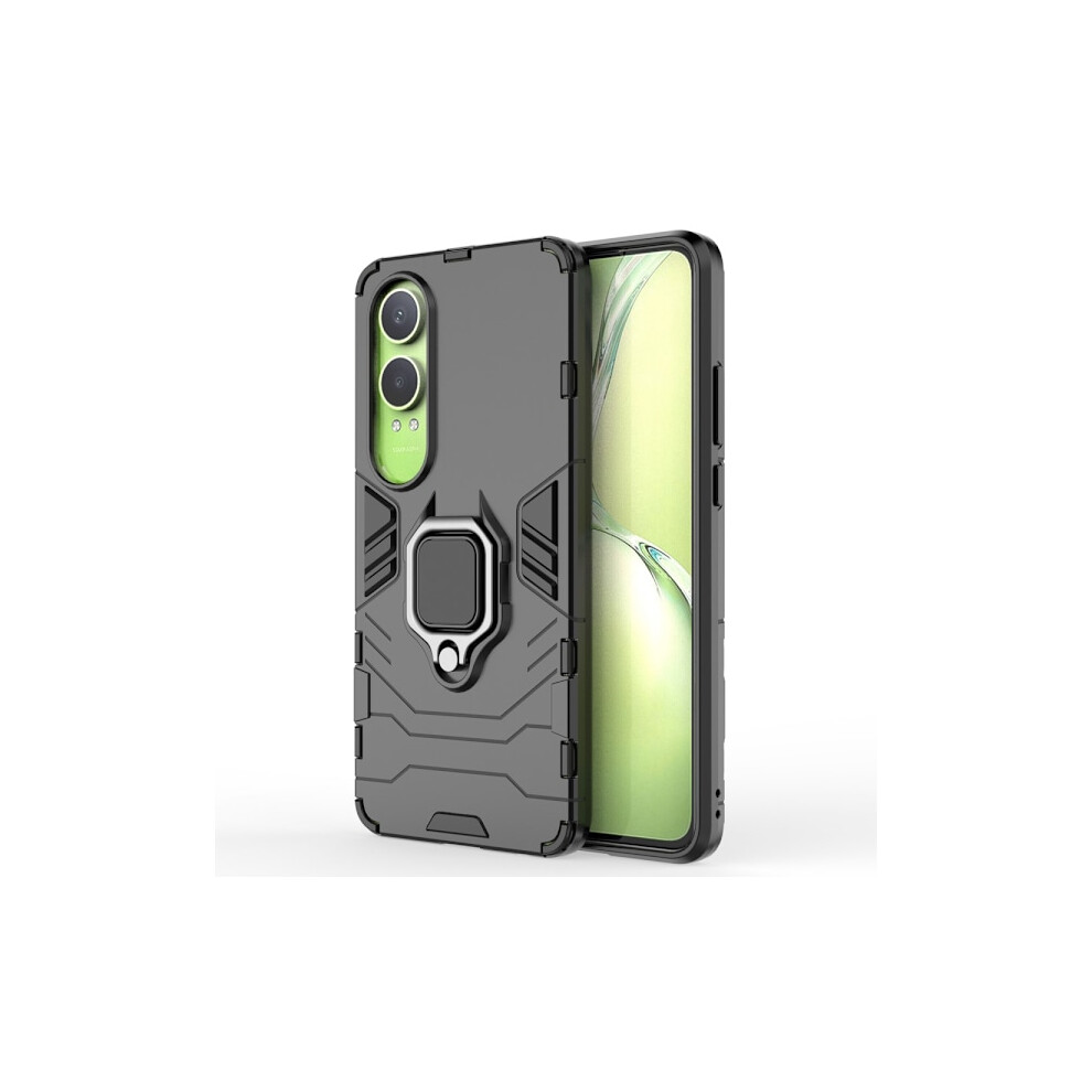 Skalo Compatible With Oneplus Nord Ce4 Lite 5G Armor Hybrid Metal Ring Shell - Black 9173940192683