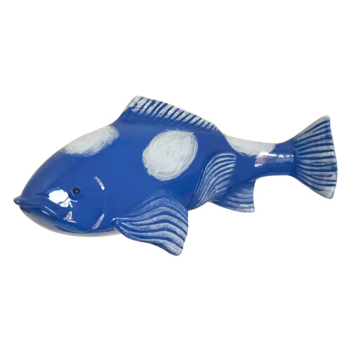 Αγάλματα κήπου LKJJLIQ Koi Fish Σκούρο Μπλε Ρητίνη με Πάσσαλο, Αδιάβροχα 1