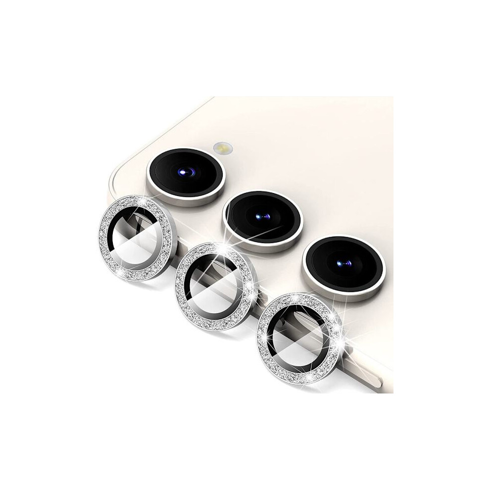Hat Prince Glitter Lens Cover Compatible With Samsung Galaxy S24 Silver 9173940192652
