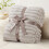 RUIKASI Fleece Throw Blanket for Sofa - Single Fluffy Beige Throws for 7