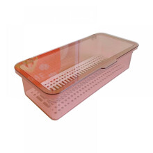 Boîte de rangement simple pour pinceaux de maquillage avec couvercle, anti-poussière, portable, transparente, pour bureau.