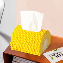 Boîte à mouchoirs Gnobogi en résine, distributeur de serviettes en forme de maïs, élégante, durable et fonctionnelle, en liquidation.